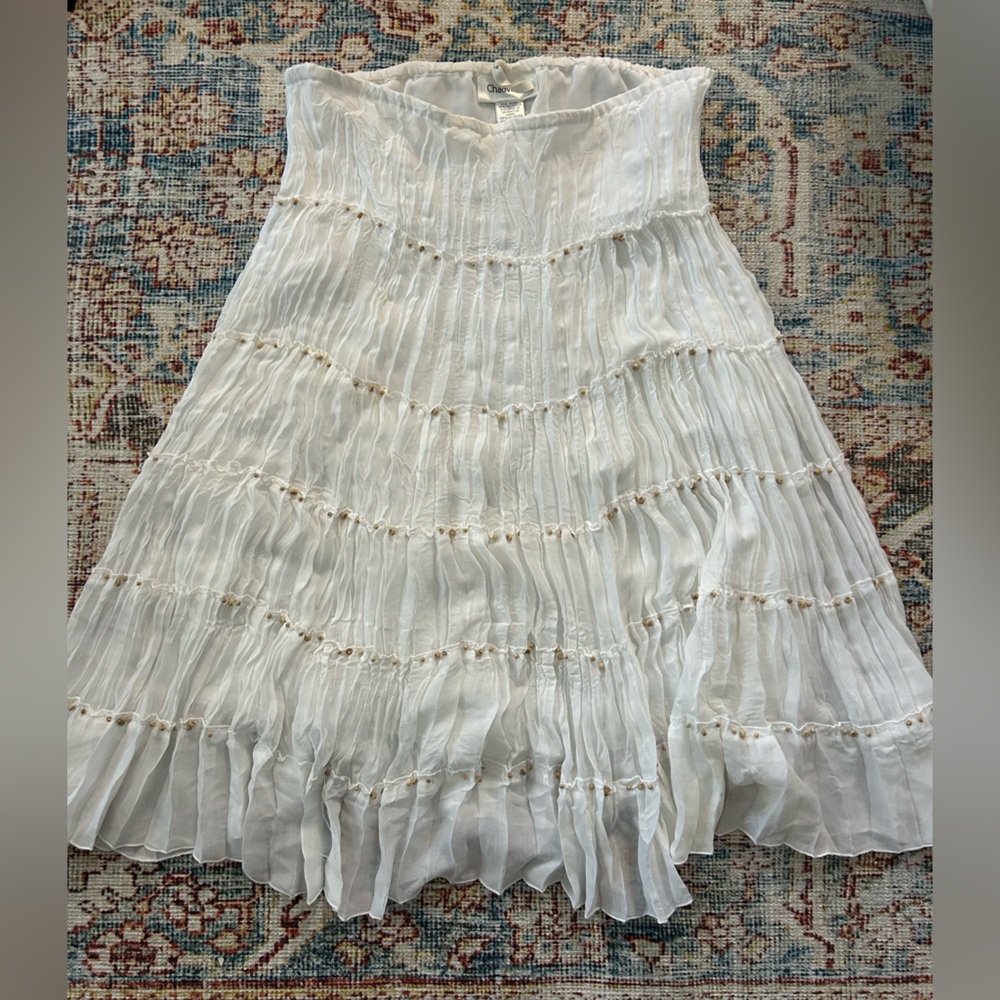 Vintage white flowy skirt